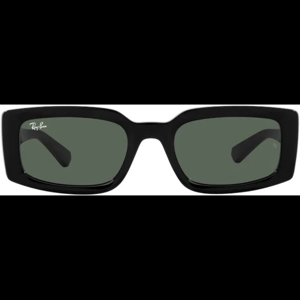 Ray-Ban Black Sunglasses with Green Lenses
